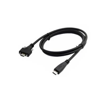 USB 3.1 C hüvely kettős csavarzárral C-csatlakozó kábelhez